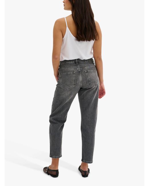 My Essential Wardrobe Gray Mommy High Tapered Jeans