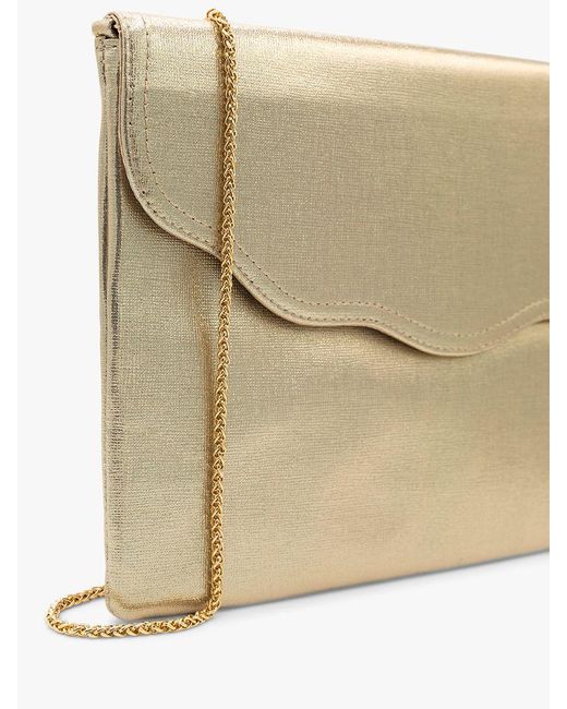 Paradox London Natural Doris Shimmer Envelope Clutch Bag