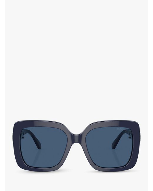 Swarovski Blue Sk6001 Square Sunglasses