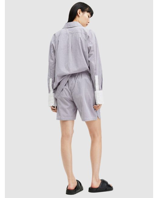 AllSaints Gray Karina Organic Cotton Shorts