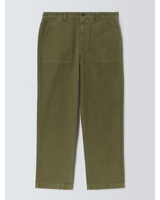 John Lewis Green Canvas Carpenter Trousers for men