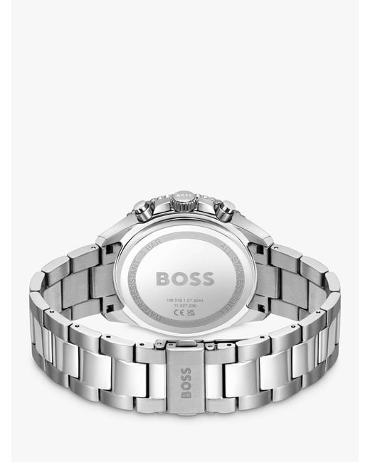 Boss White Boss 1514162 Runner Chronograph Bracelet Strap Watch for men