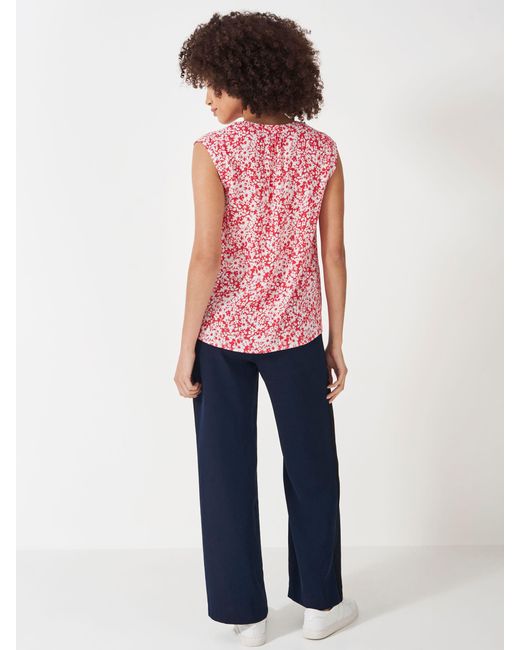Crew Red Olivia Floral Print Blouse