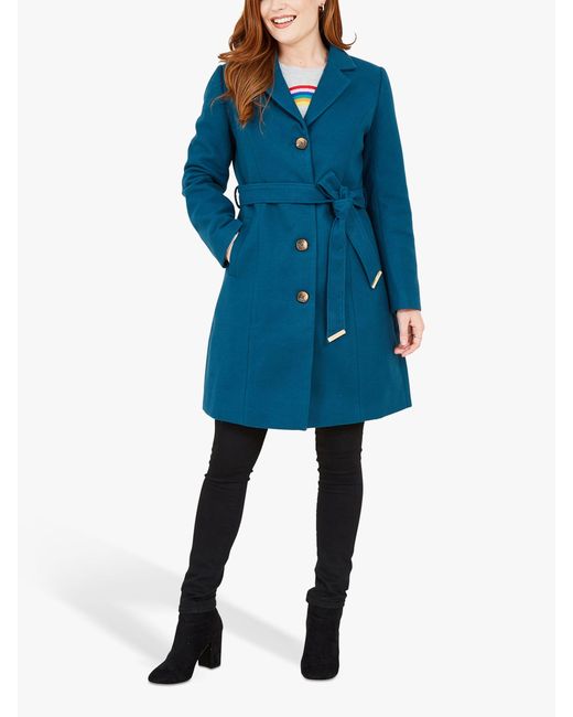 Yumi' Blue Belted Coat