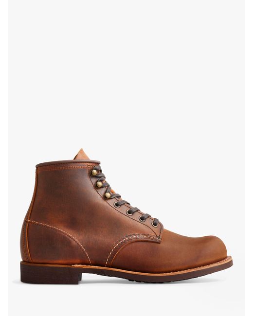 Red Wing Brown Blacksmith Leather Lace-up Boots for men