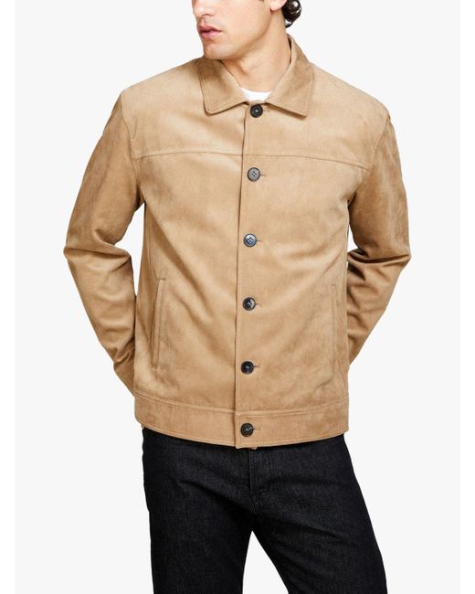 Sisley Natural Faux Suede Shirt Jacket for men