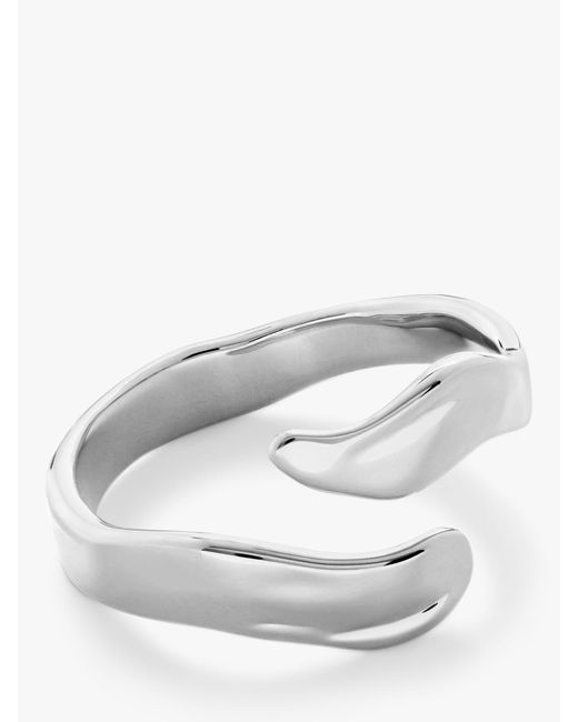Monica Vinader Gray Wave Open Wrap Ring