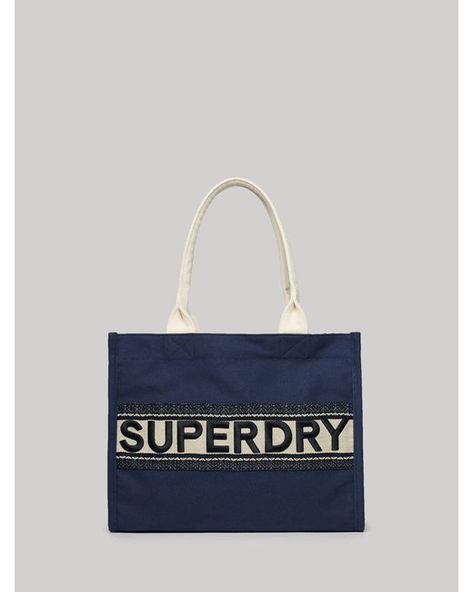 Superdry Blue Luxe Tote Bag