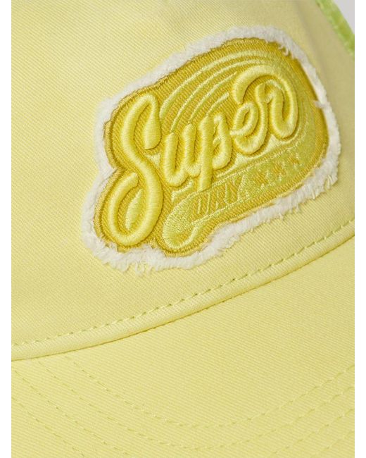 Superdry Yellow Logo Mesh Baseball Cap
