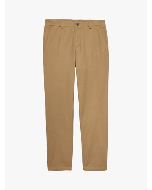 Sisley Natural Slim Fit Cotton Twill Trousers for men