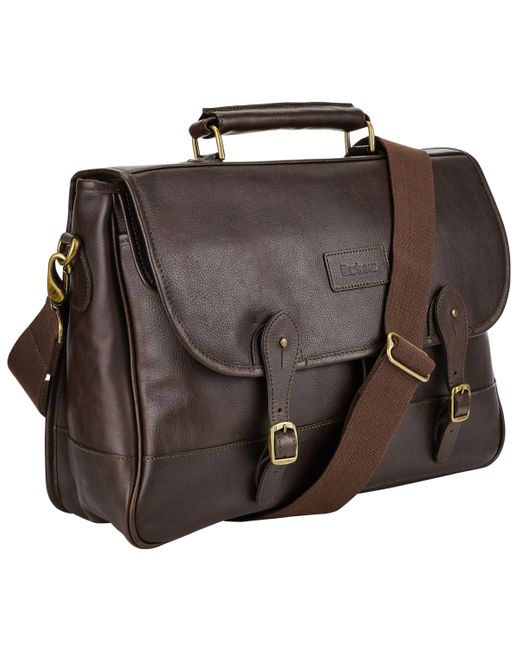 Barbour Leather Briefcase in Dark Brown (Brown) for Men - Save 50% | Lyst UK