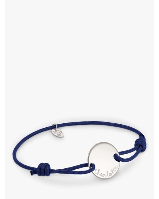 Merci Maman Blue Personalised Pastille Braided Bracelet