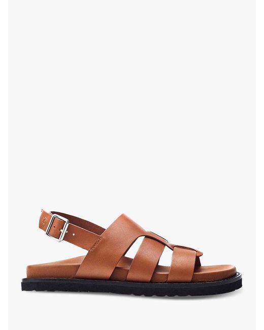 Moda In Pelle Brown Lonnie Leather Sandals