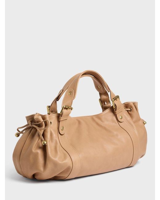 Gerard Darel 24h Leather Shoulder Bag in Natural Lyst UK