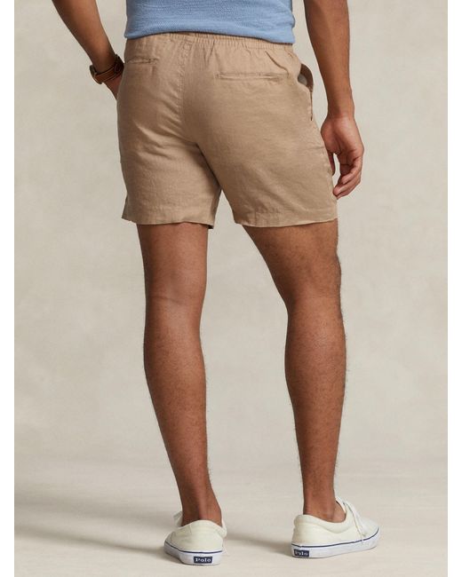 Ralph Lauren Natural Polo Prepseter Linen Shorts for men