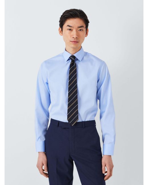 John Lewis Blue Silk Stripe Tie for men
