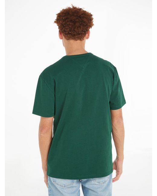 Tommy Hilfiger Tommy Jeans Badge Cotton T-shirt in Green for Men | Lyst UK