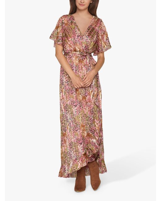 Sisters Point Multicolor Animal Print Maxi Dress