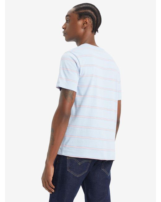 Levi's White Original Housemark Seaside Stripe T-shirt for men