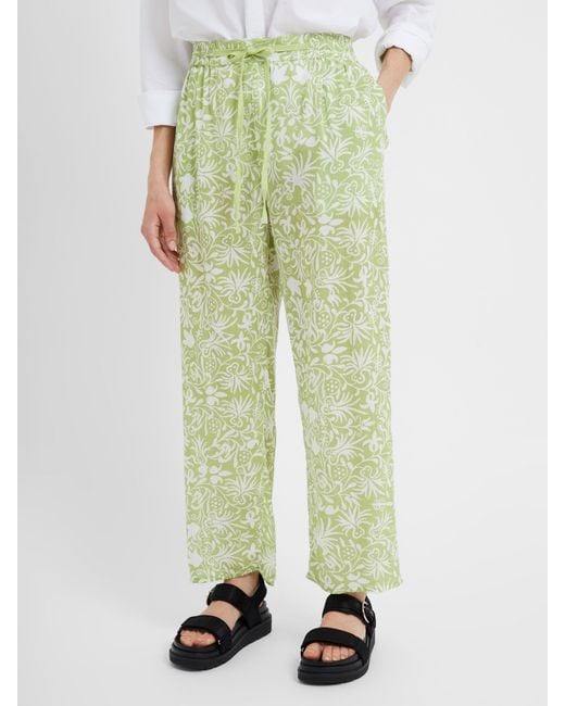 Great Plains Green Cadiz Floral Drawstring Trousers