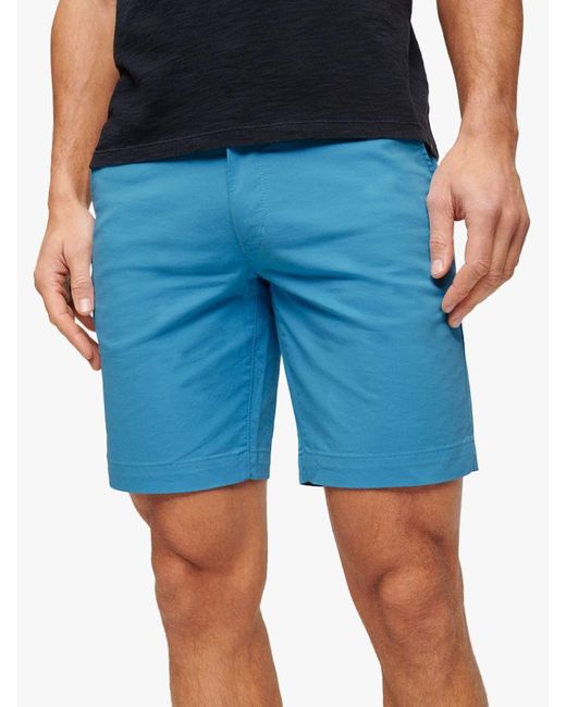 Superdry Blue Slim Fit Stretch Chino Shorts for men