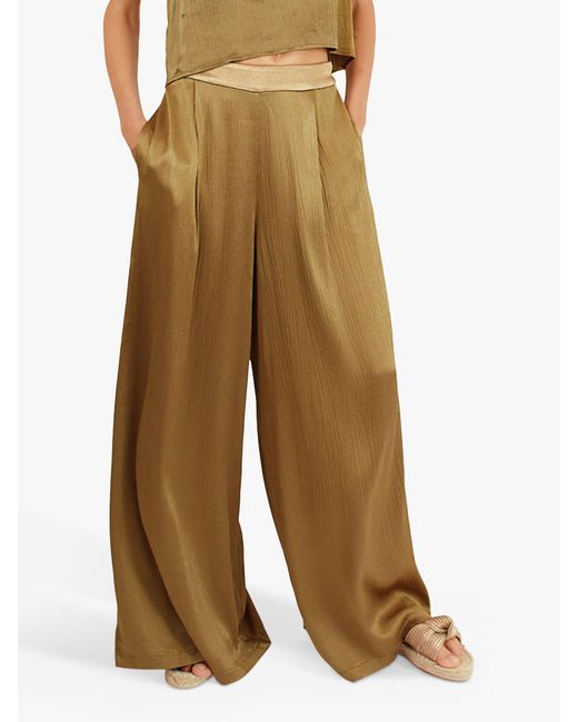 Traffic People Natural Breathless Evie Wide Leg Trousers