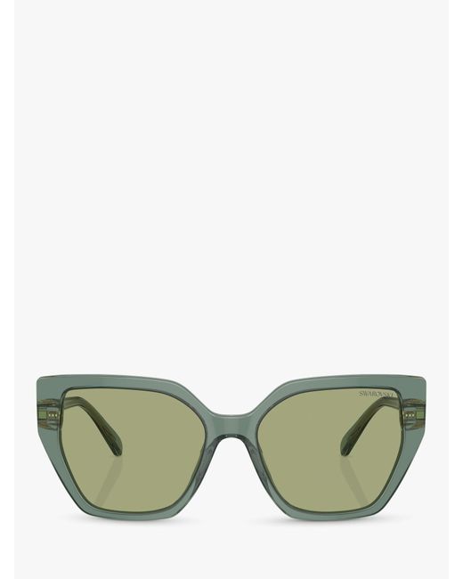 Swarovski Green Sk6016 Irregular Sunglasses