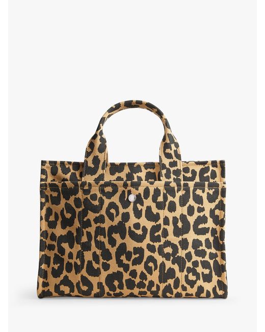 COACH Multicolor Cargo Tote Bag With Leopard Print | Leather