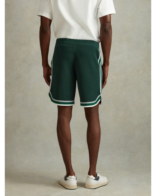 Reiss Green Jack Textured Tipped Shorts for men