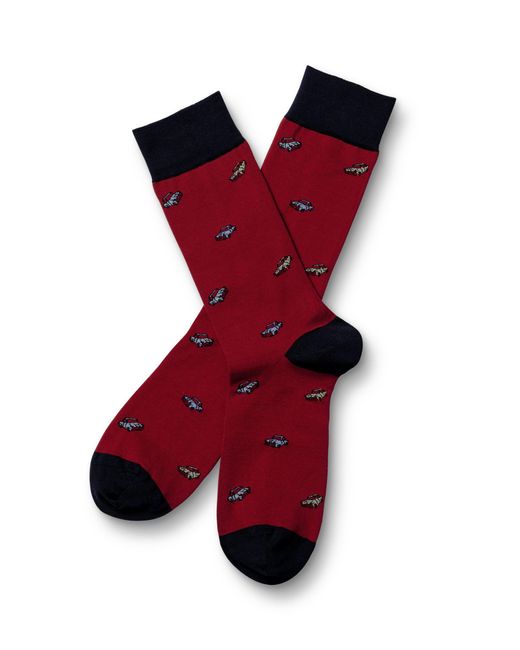 Charles Tyrwhitt Red Car Socks for men