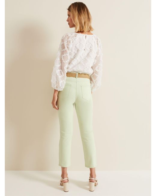 Phase Eight Natural Lindsey Cropped Straight Leg Jeans