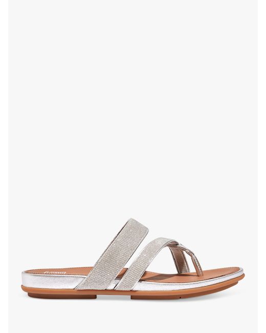 Fitflop White Gracie Strappy Toe Post Sandals
