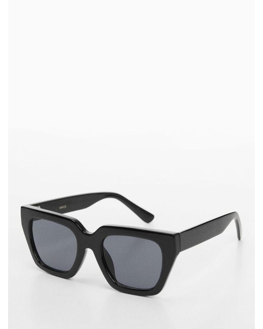 Mango Black Monica Square Frame Sunglasses