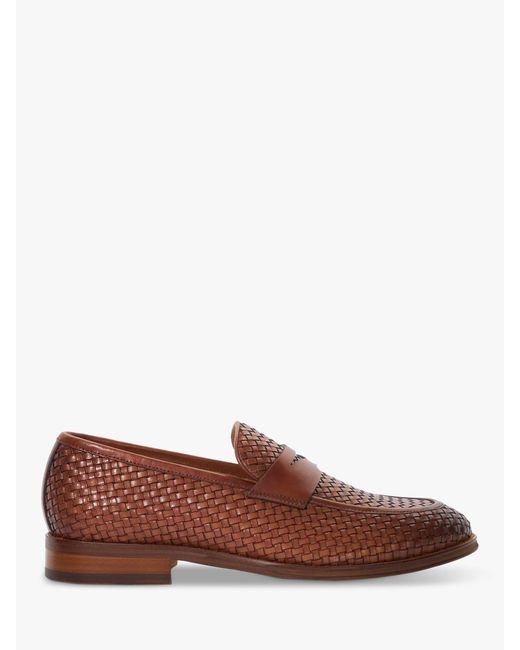 Dune Brown Saharas Leather Penny Loafers for men