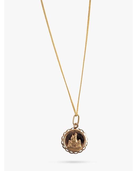 Men's 18ct Yellow Gold St Christopher Pendant | Buy Online | Free and Fast  UK Insured Delivery