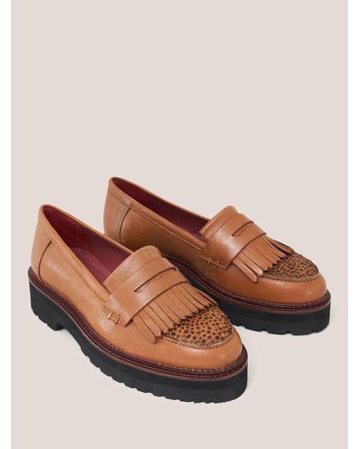 White Stuff Brown Elva Chunky Leather Loafer