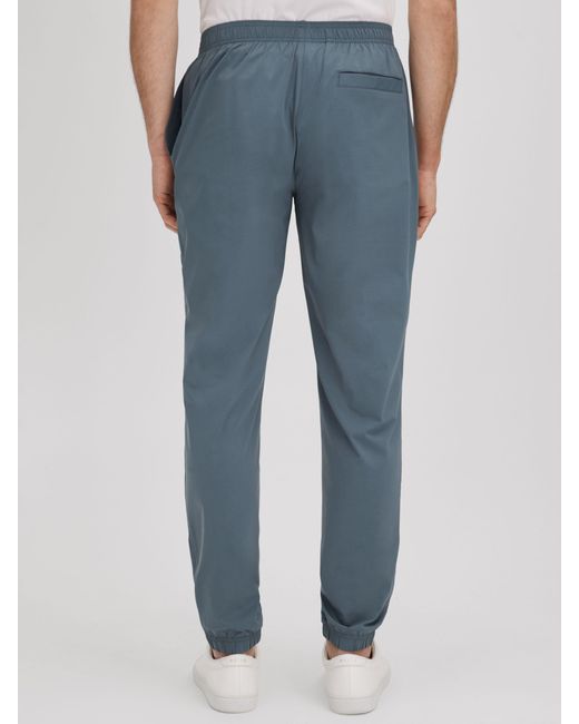 Reiss Blue Rival Straight Fit Technical Trousers for men