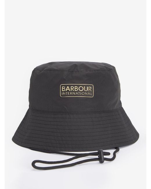 Barbour Black International Boulevard Reversible Bucket Hat