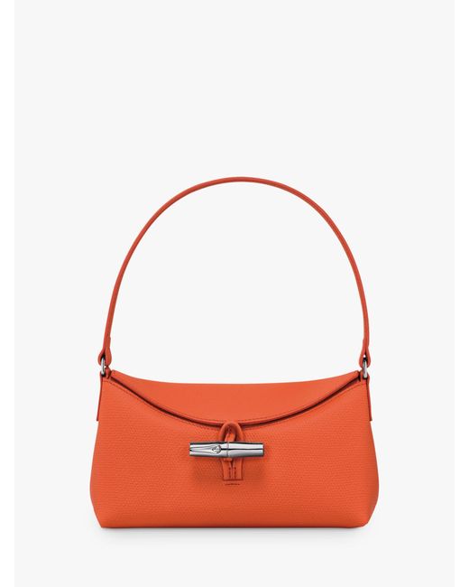 Longchamp Red Roseau Small Hobo Bag