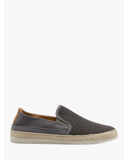 Dune Gray Frederico Woven Detail Suede Espadrilles for men