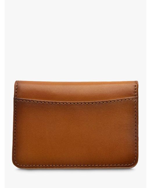 Loake Brown Fenchurch Leather Card Holder for men