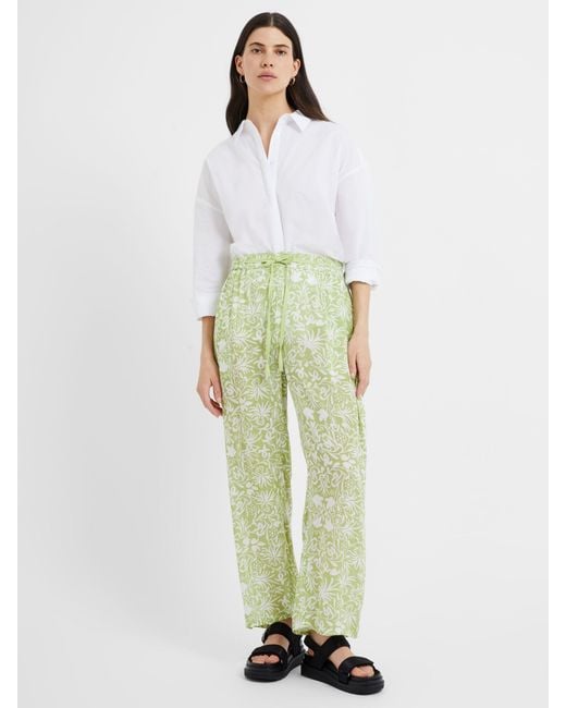 Great Plains Green Cadiz Floral Drawstring Trousers