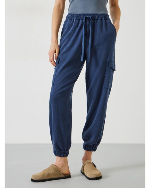 Hush Blue Washed Cargo Trousers
