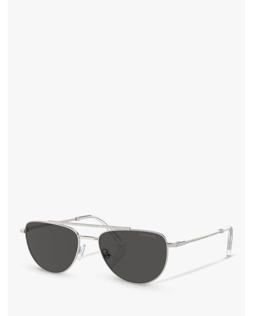 Swarovski Gray Sk7007 Irregular Sunglasses