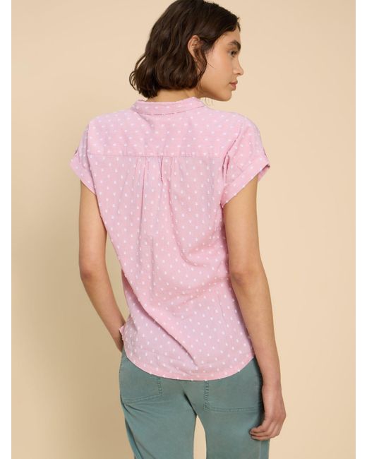 White Stuff Pink Ellie Organic Cotton Shirt
