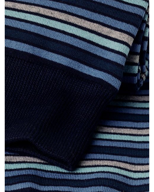 Charles Tyrwhitt Blue Melange Stripe Socks for men