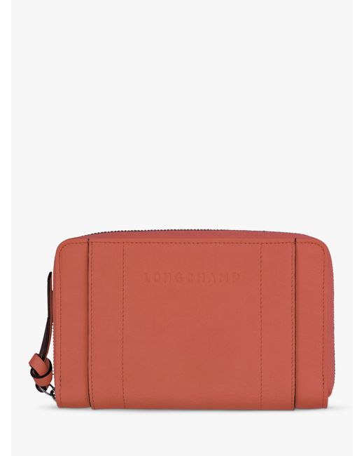 Longchamp Red 3d Leather Wallet