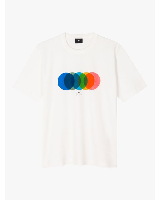 Paul Smith White Ps Short Sleeve Circles T-shirt for men