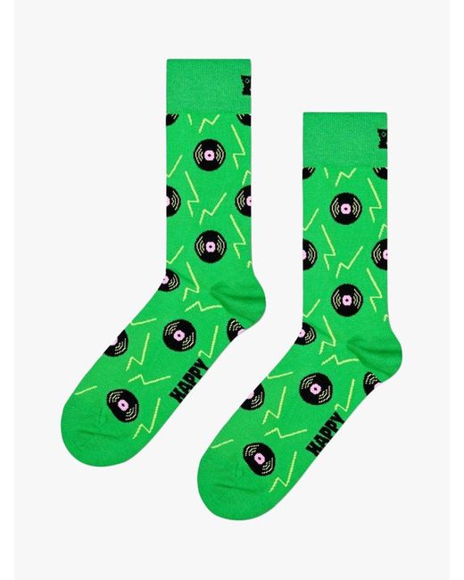 Happy Socks Green Vinyl Print Socks for men