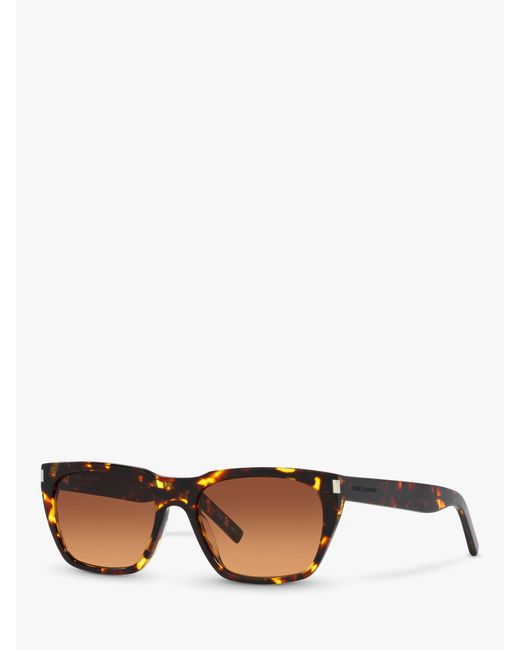 Saint Laurent White Ys000474 Rectangular Sunglasses for men